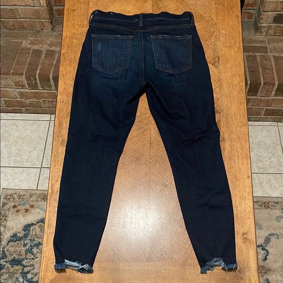 Dark Wash Distressed Jeans - Picture 2 of 10